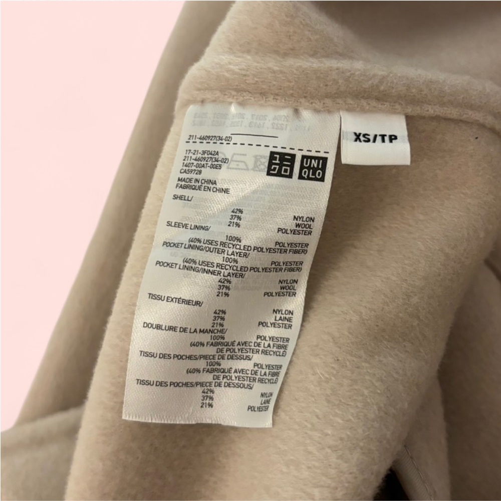 Uniqlo Double Face Cream Long Coat - Picture 6 of 6